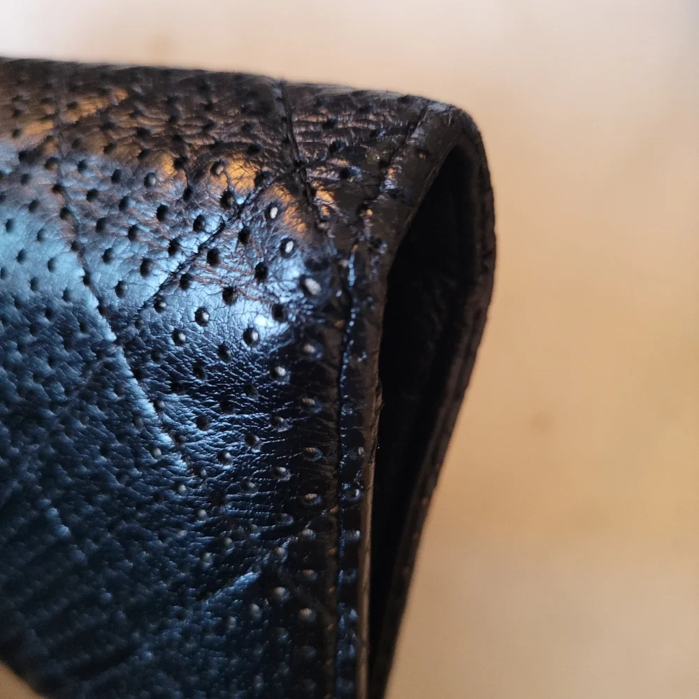 CHANEL Lambskin Perforated Wallet